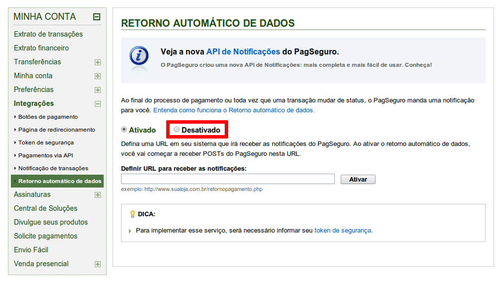 Retorno Automático