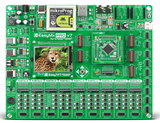 EasyMx PRO v7 for STM32 Super Módulo Educacional STM32 com