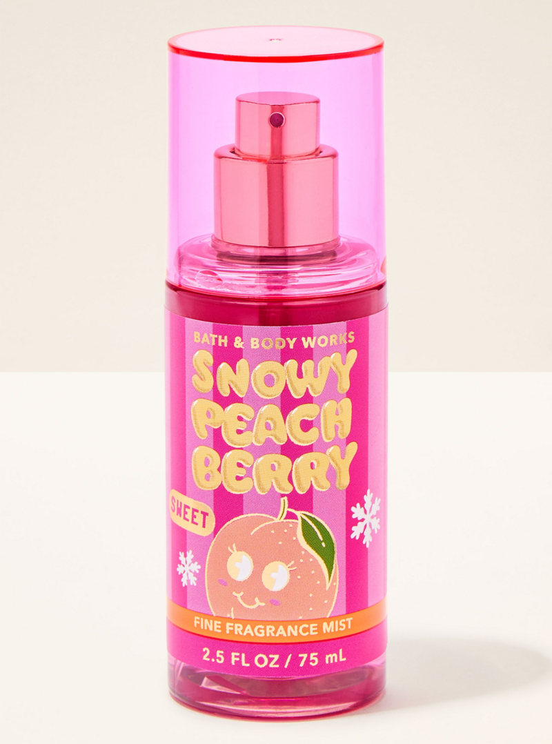 Mini Body Splash Snowy Peach Berry Bath & Body Works - Edição