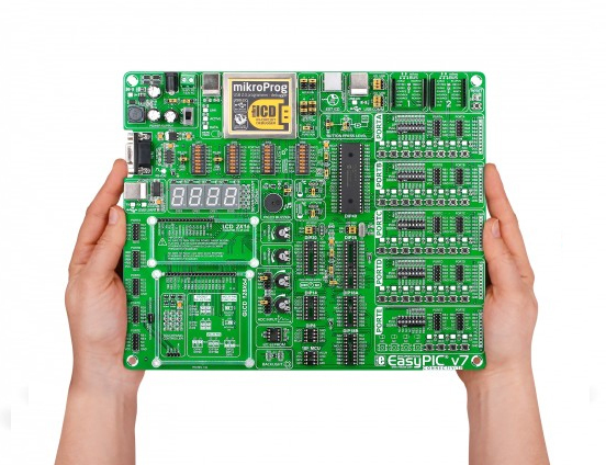 EasyPIC V7 Super Módulo Educacional PIC (suporta 370 modelos de