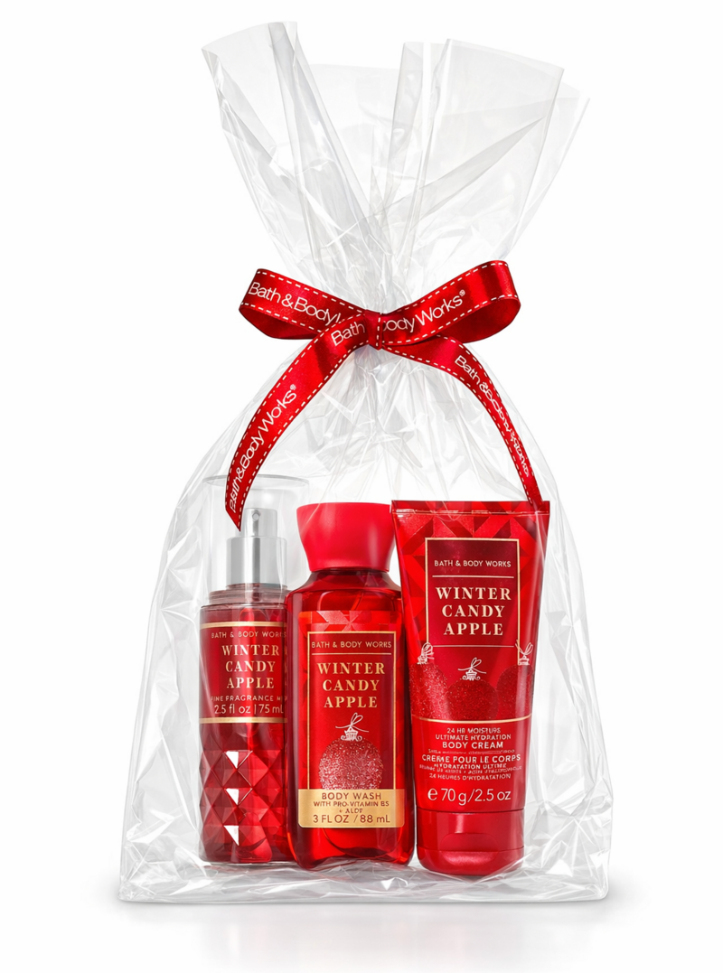 Kit Mini Winter Candy Apple Travel Size Bath & Body Works - Bia