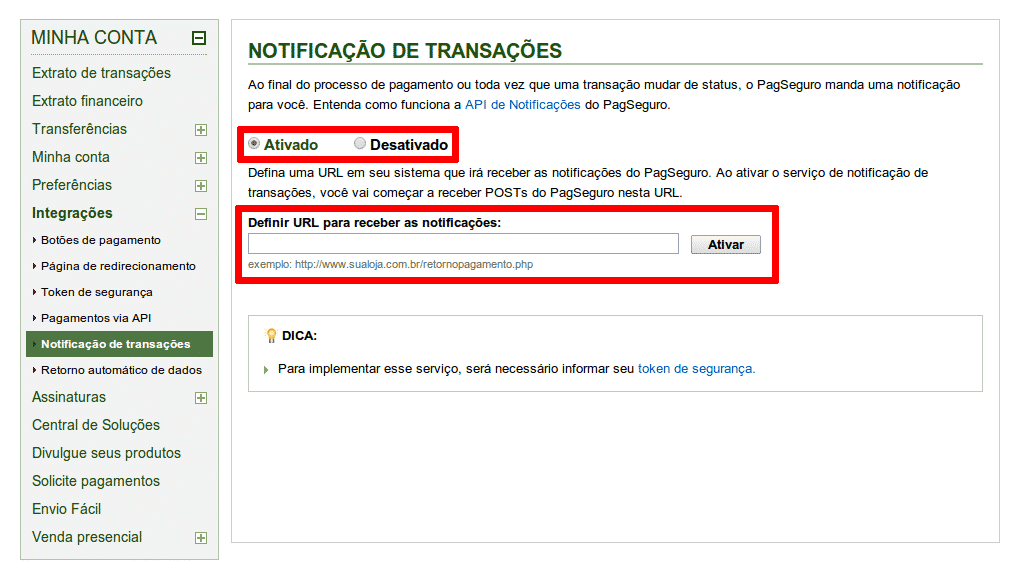 Notificação de Pagamentos